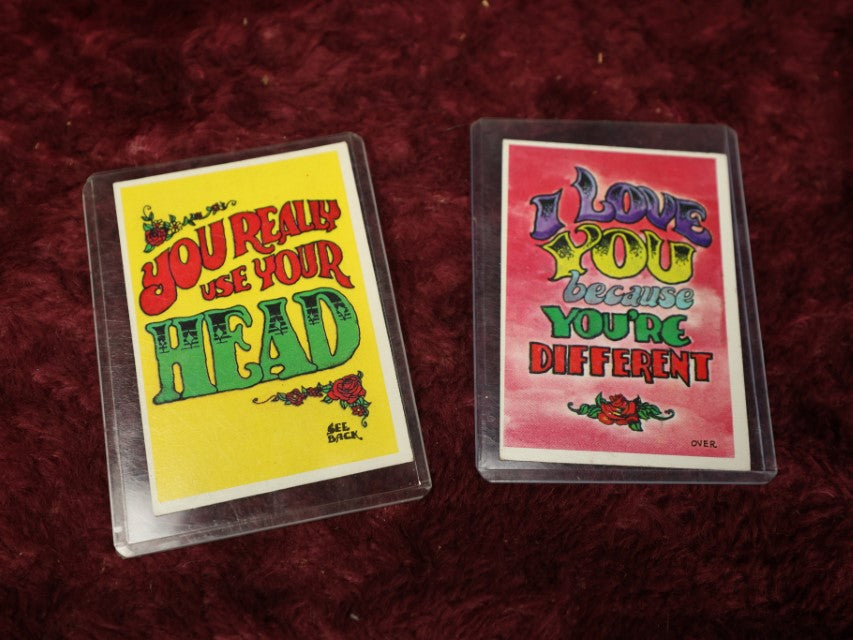 Lot 141 - Pair Of Vintage Topps Chewing Gum Horror Trading Cards, Creature, #37 And #19, Funny, Insulting Valentines