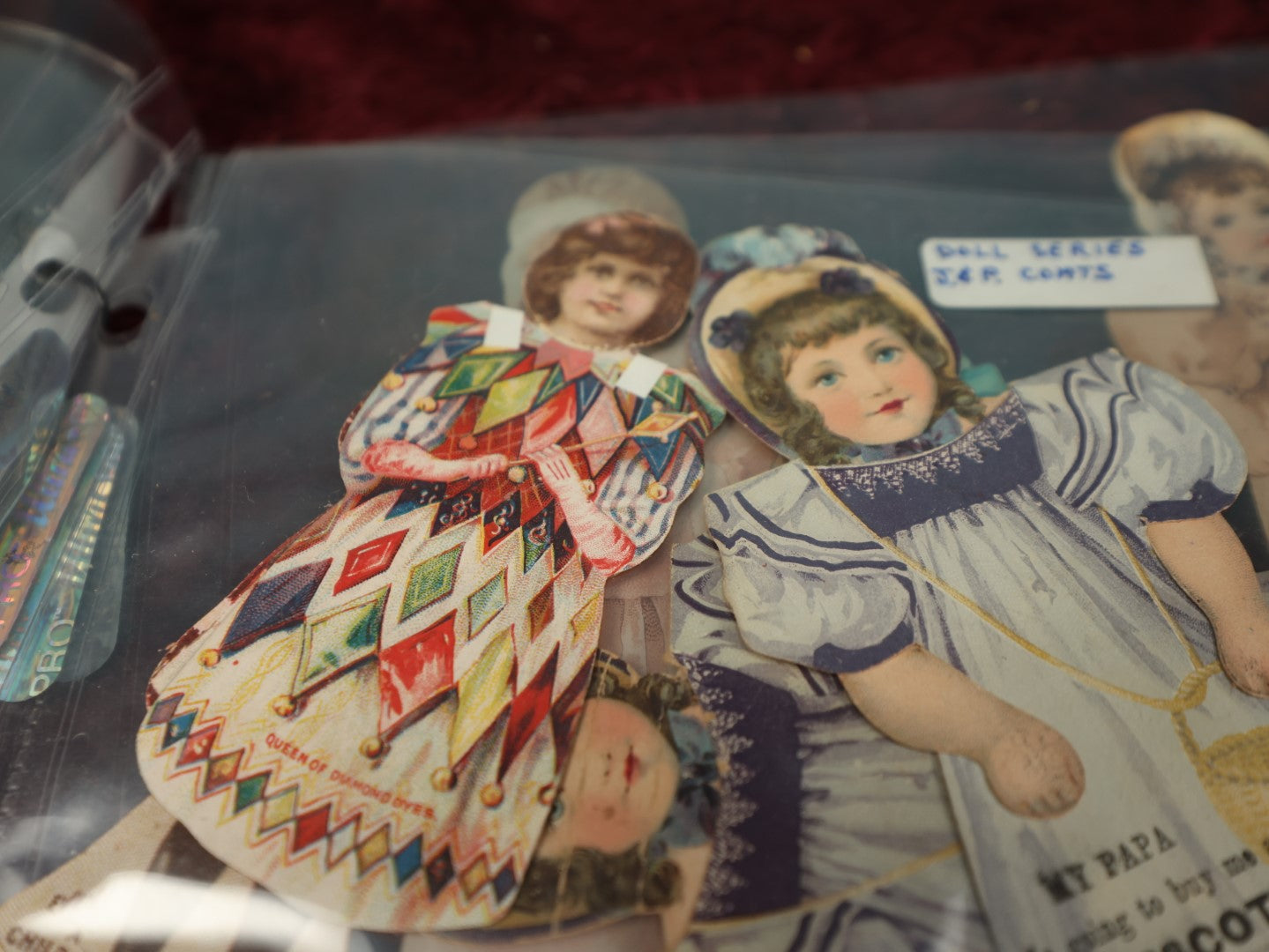 Lot 145 - Massive Cache Lot Of Good Condition Paper Doll Advertisements With Accompanying Clothes, Nearly 50 Complete Sets, Worcester Salt Co, Sunshine Biscuits, Thread, Coffee, And More