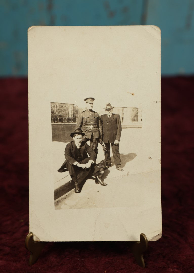 Lot 147 - Single Postcard - RPPC Real Photo Postcard Of Police Officer With Two Gangsters, Not Written On