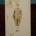 Lot 149 - Single Postcard - RPPC Real Photo Postcard Of Young Soldier, "Kid Combest"