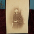Lot 156 - Single Large Size "Boudoir" Cabinet Card Of Pretty Young Woman Wearing Shawl
