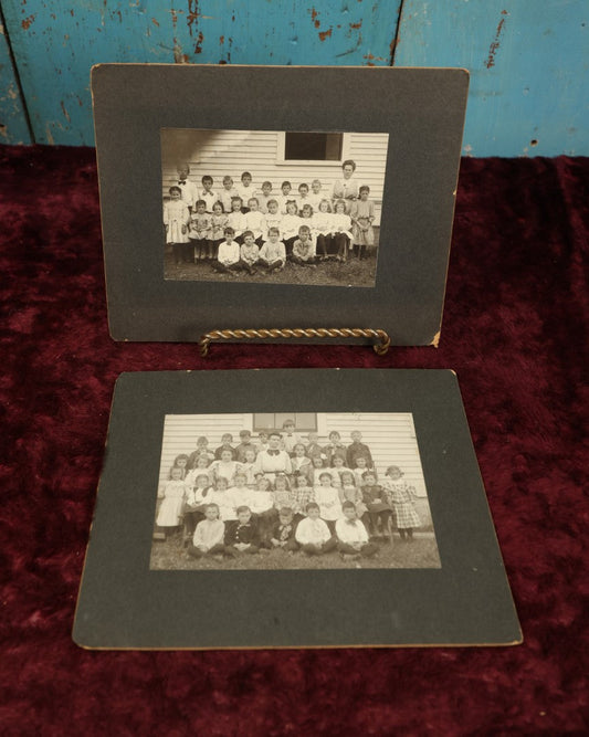 Lot 159 - Pair Of Boarded Photos Of Young School Children, Class Photos, Circa 1900