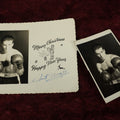 Lot 177 - Christmas Card And Promo Photo For Boxer Robert Auger, Vermont Golden Gloves