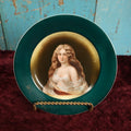 Lot 005 - Antique Risqué Nude Woman In Sheer Covering Printed Plate, Likely Austrian, Note Paint Loss Around Edge, Divot In Porcelain