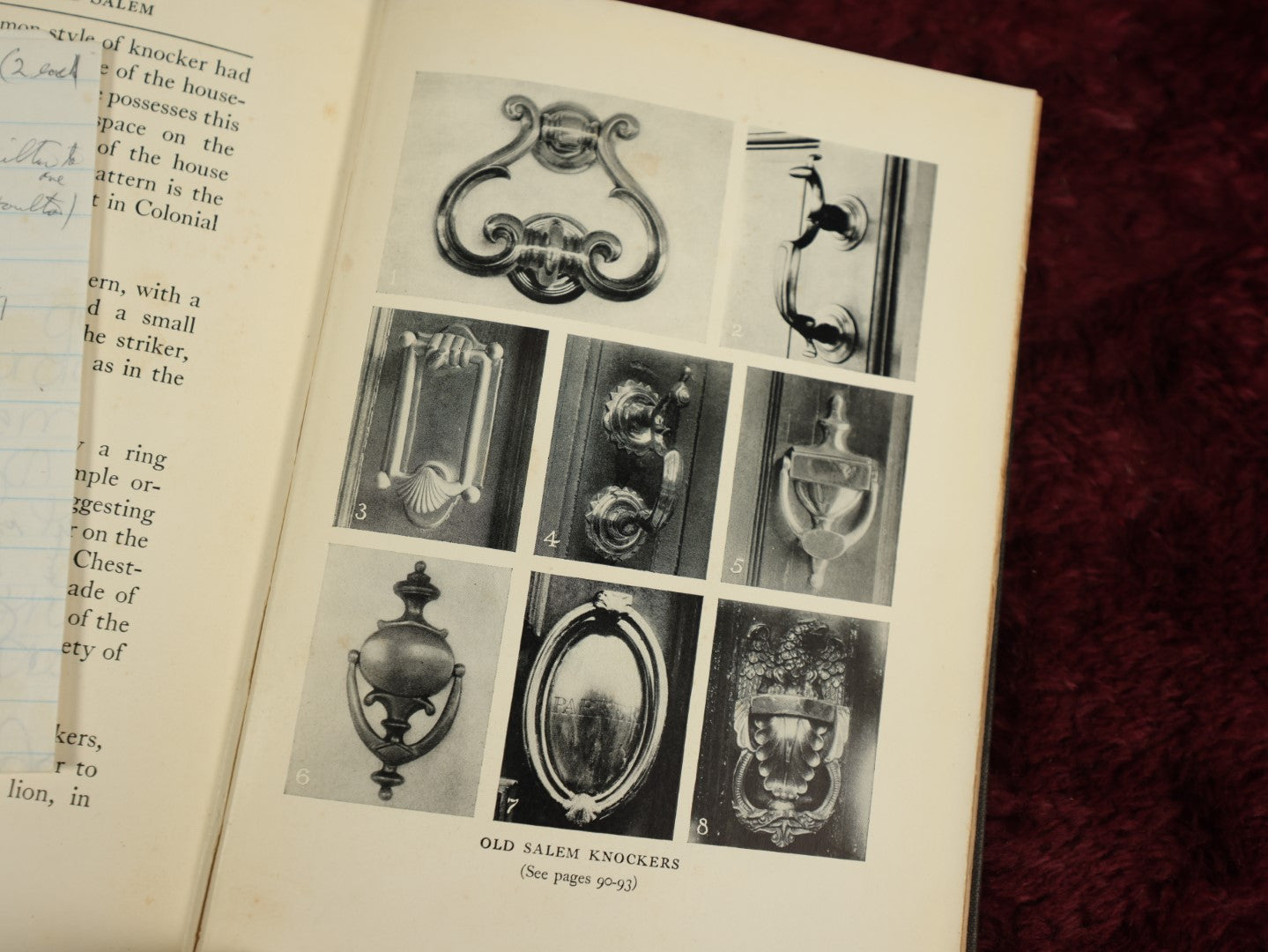 Lot 017 - Historic Doorways Of Old Salem By Mary Harrod Northend, Antique Book, Copyright 1926 By Houghton Mifflin Company, The Riverside Press, Cambridge, Containing Many Photos Including The House Of The Seven Gables And The Rebecca Nurse House