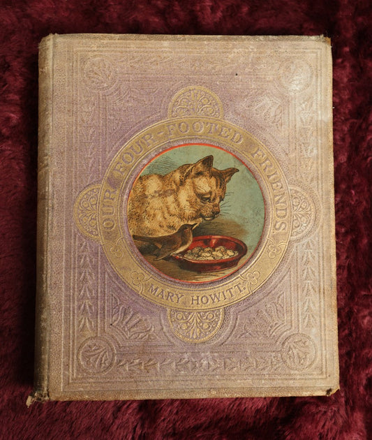 Lot 021 - Antique Illustrated Children's Book, "Our Four Footed Friends," By Mary Howitt, With Kitten On Cover And Many Cats, Dogs, And Horses Throughout, Printed In London By George Watson,