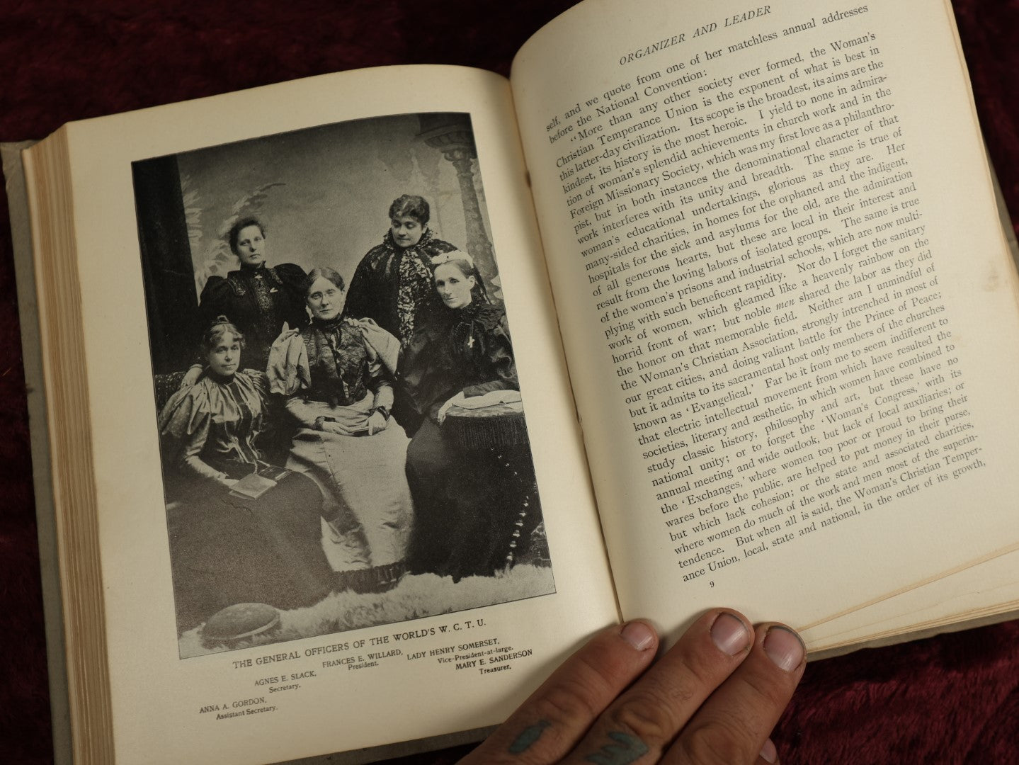 Lot 022 - "The Beautiful Life Of Frances E. Willard" By Anna A. Gordon, Memorial Edition, Biography Of Woman's Suffragist And Temperance Reformer, With Illustrations, Copyright 1898, The Woman's Temperance Publishing Association