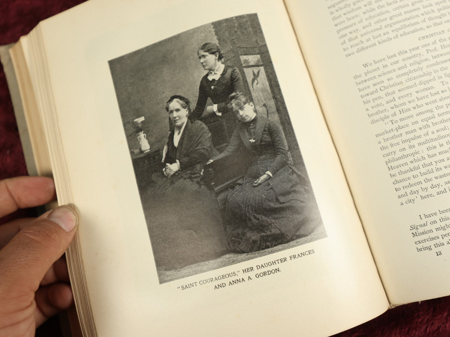 Lot 022 - "The Beautiful Life Of Frances E. Willard" By Anna A. Gordon, Memorial Edition, Biography Of Woman's Suffragist And Temperance Reformer, With Illustrations, Copyright 1898, The Woman's Temperance Publishing Association