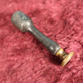 Lot 043 - Antique Brass "L" Wax Seal Stamp With Brass Stamp And Wood Handle
