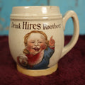 Lot 049 - Antique Hires Root Beer Soda German Stein, Stoneware Mug, Made In Germany For The Charles E. Hires Company