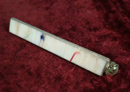 Lot 055 - Vintage Stained Leaded Glass Artisan Kaleidoscope With Marble (White Color Exterior Glass)