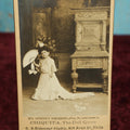 Lot 066 - Antique Side Show Cabinet Card Of Little Person Mrs. Anthony C. Woeckener Of Erie, Pennsylvania, Better Known As Chiquita, The Doll Queen, C.E. Ridenour Studio Photographers, Philadelphia, Pennsylvania, Copyright 1904