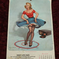 Lot 076 - Vintage 1962 Pin-Up Advertising Calendar With Risque Women, Advertising For Gersh's Auto Parts, Highland, New York, Has All Months, No Cover, Illustrations By Earl Moran And Harry Keman