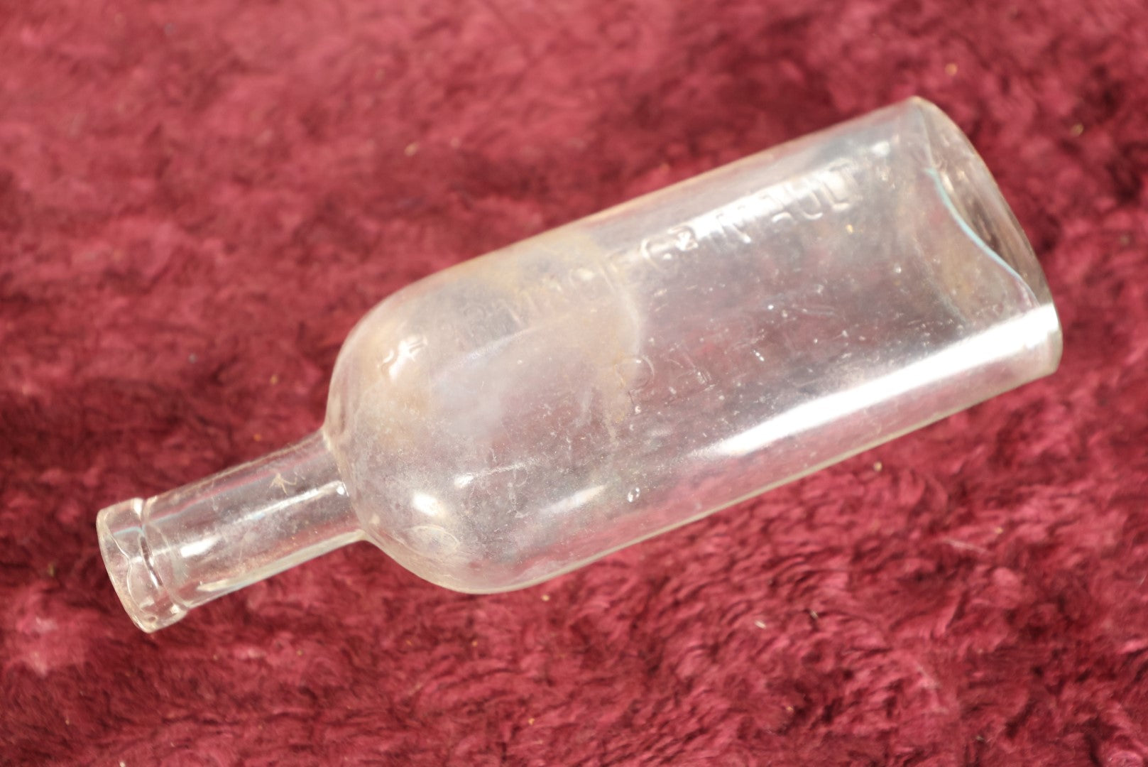 Lot 078 - Antique Clear Glass French Pharmacy Apothecary Bottle, Pharmacie Grimault & Cie., Paris