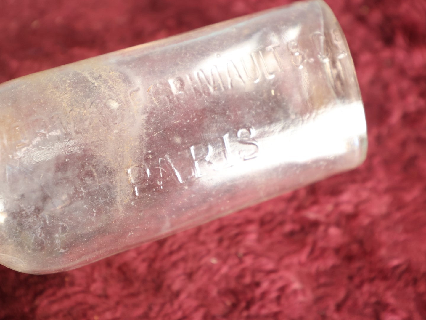 Lot 078 - Antique Clear Glass French Pharmacy Apothecary Bottle, Pharmacie Grimault & Cie., Paris