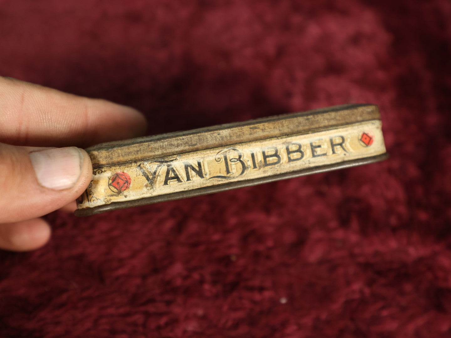 Lot 086 - Antique Van Bibber Mild Sliced Plug Pipe Tobacco Graphic Tin 