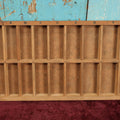 Lot 089 - Vintage Blonde Colored Wood Letter Press Divided Box Tray With Numbered Sections, Particle Board Backing