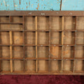 Lot 090 - Antique Wood Letter Press Divided Tray Box With Hand Painted Letters And Numbers