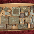 Lot 093 - Grouping Of Antique Religious Printing Blocks Letter Press Stamps, Mostly Featuring Scenes Of The Christian Eucharist, Church Printing Blocks, Approximately 25 Pieces