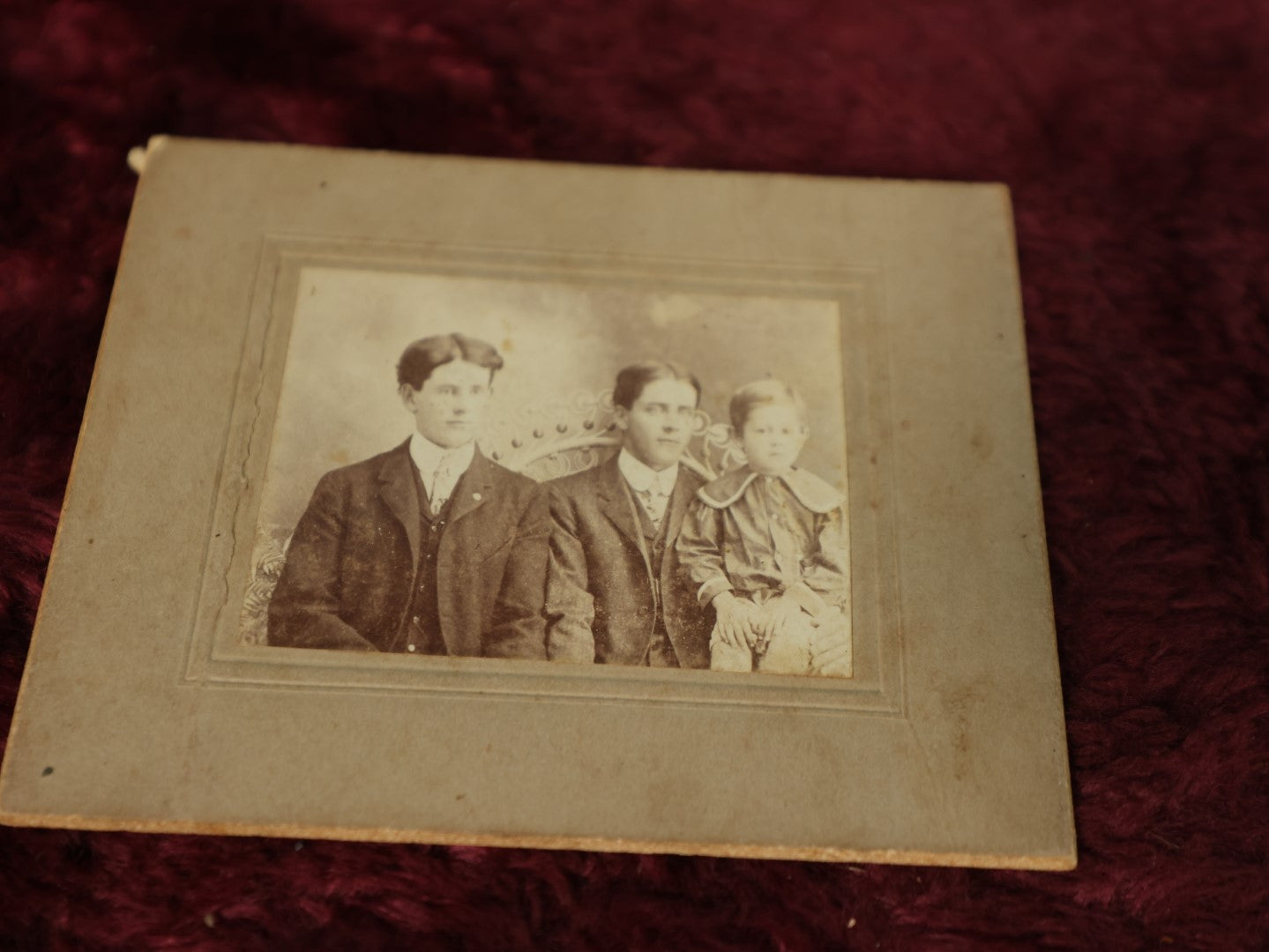 Lot 098 - Grouping Of Ten Antique Boarded Photos Including Photos Of Farming, Portraits, And More