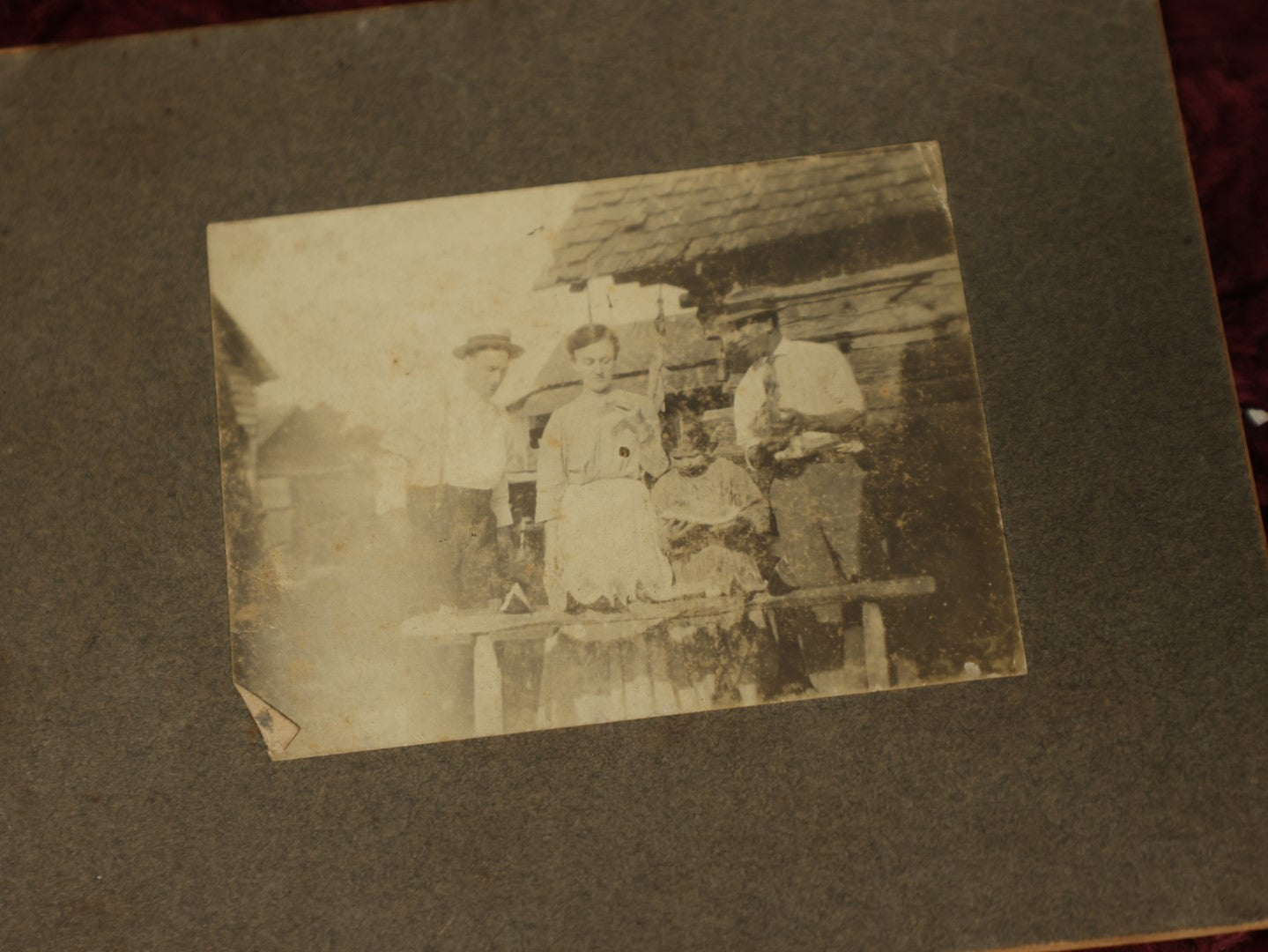 Lot 098 - Grouping Of Ten Antique Boarded Photos Including Photos Of Farming, Portraits, And More