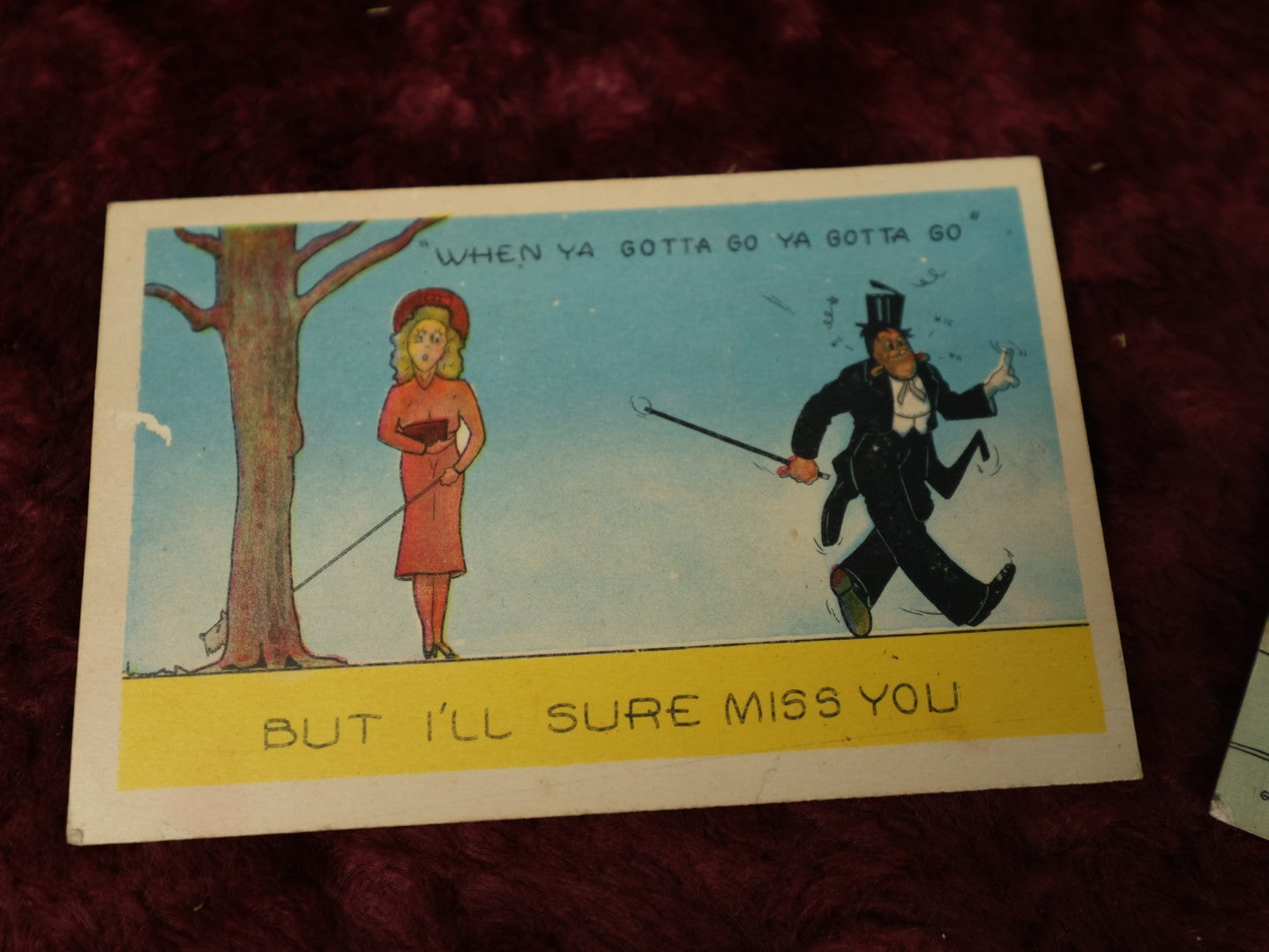 Lot 100 - Grouping Of Nine Vintage Novelty Risque, Naughty, Raunchy Postcards, Circa 1940S