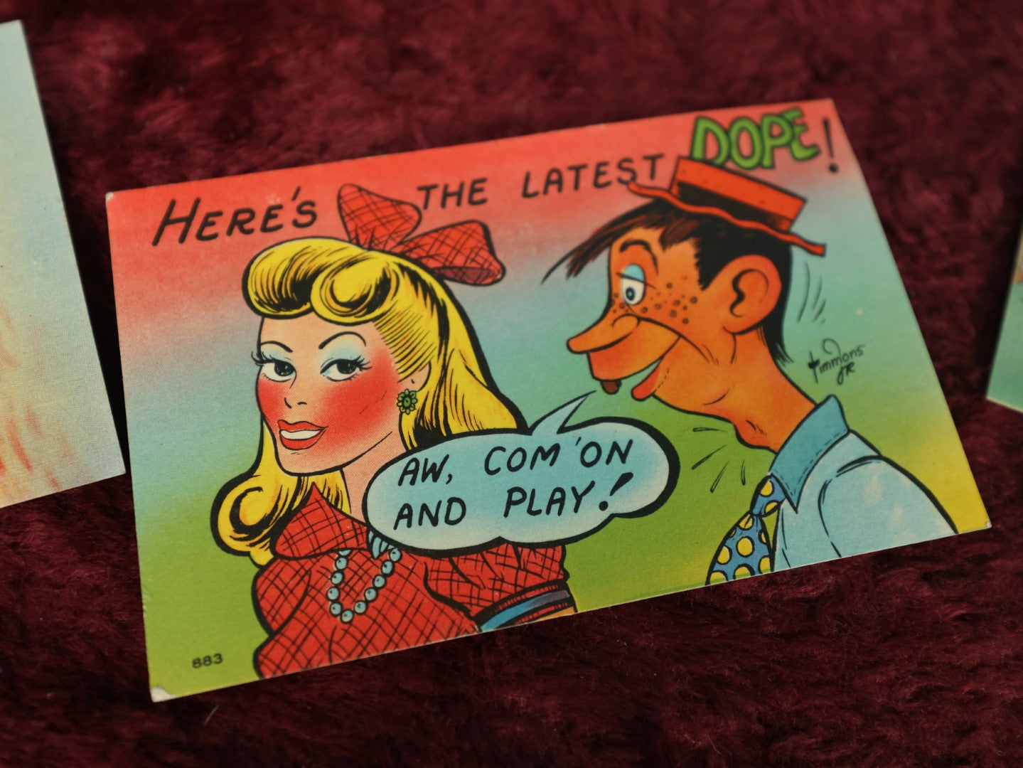 Lot 100 - Grouping Of Nine Vintage Novelty Risque, Naughty, Raunchy Postcards, Circa 1940S