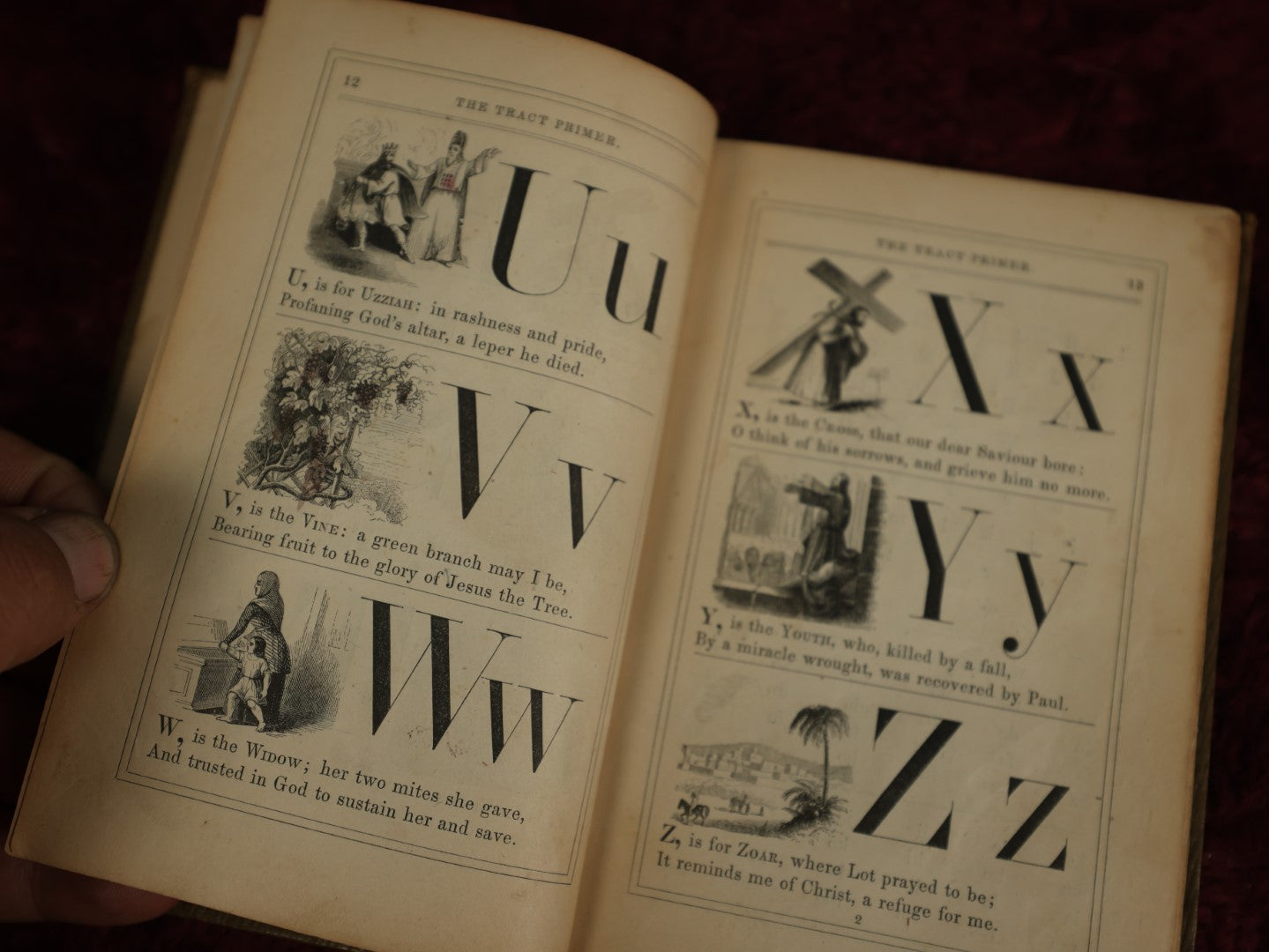 Lot 107 - Antique Book, "The Tract Primer" Published By The American Tract Society, New York, Illustrated With Letters, Pictures Of Bible Scenes, Circa 1860S