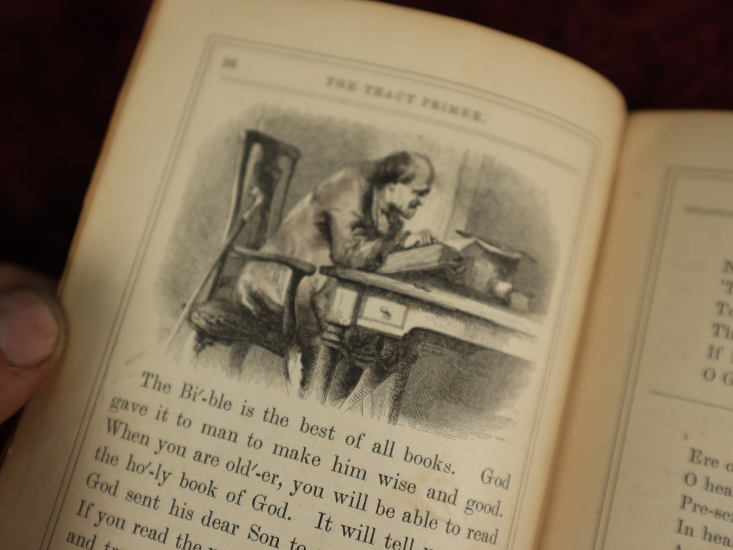 Lot 107 - Antique Book, "The Tract Primer" Published By The American Tract Society, New York, Illustrated With Letters, Pictures Of Bible Scenes, Circa 1860S