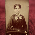 Lot 119 - Single Tintype Photo, Woman With Slight Smile, Checkered Scarf Bough