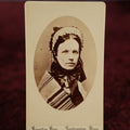 Lot 130 - Single Carte De Visite C.D.V. Photo, Woman Wearing Bonnet, Striped Shawl, Knowlton Brother Photographers, Northampton, Massachusetts