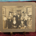 Lot 135 - Single Boarded Interior Photo, Family Photo With Eleven People, Artwork, Parlor Scene