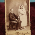 Lot 137 - Single Cabinet Card Photo Of Boy And Girl On Their First Communion Day, Holding Bible, Girl In White With Veil, Parsons Photographer, Adams, Massachusetts