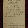 Lot 142 - Single Ephemera Scrap, Walter S. Goodell Fire Insurance Card, Room 1, Masonic Temple, Haverhill, Massachusetts, Dated 1903
