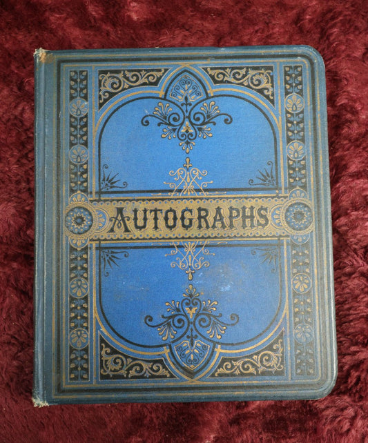 Lot 004 - Important Victorian Autograph Album, Having Belonged To Mrs. Lucinda L. Berry, Including A Signature From Pioneering 19th Century Photographer Amory Nelson Hardy (1835-1911), With Many Other Signatures, Drawings, And Writings