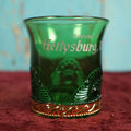 Lot 032 - Early American Pattern Glass (E.A.P.G.) Pressed Green Glass Gettysburg 1863 Commemorative Cup, Civil War Memento