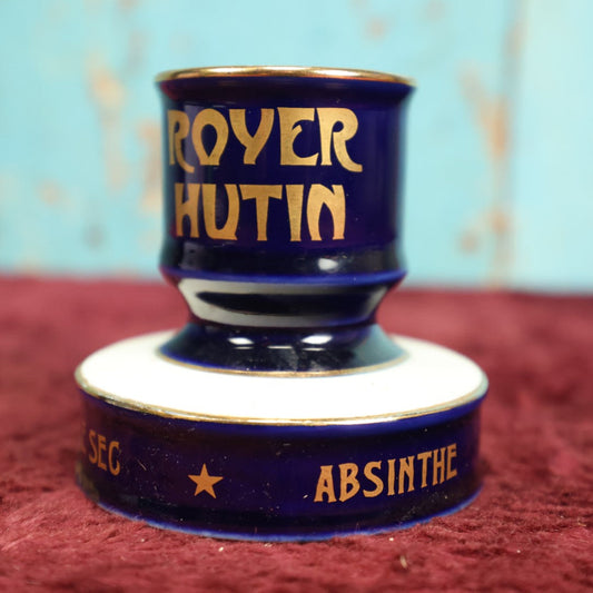 Lot 033 - Royer Hutin, Manufacturer Of Absinthe And Other Spirits, Vintage Porcelain Match Strike, Bar Top Advertising