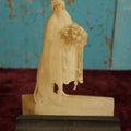 Lot 034 - Antique Bride Wedding Photo Wood Cut Out Standee, "Addisy Statuettes" Are The Finest Made, Back Marked Bettencourt's Taxi