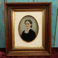 Lot 055 - Antique Hand Painted Over Full Plate Tintype Of Attractive Woman, "The Pennellograph" Copyright 1875, Painted Only By .H. Newell, Philadelphia, Pennsylvania, Paper Label On Back, Glass Has Been Replaced