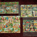 Lot 058 - Grouping Of Four Uncut Die Cut Scrapbooking Paper Sheets, Depicting Various Fairy Tales Including Snow White And More, Printed In Germany
