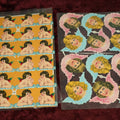 Lot 059 - Pair Of Uncut Die Cut Scrapbooking Paper Sheets Depicting Angels, Cupid, Printed In Germany, 1209 And 1030