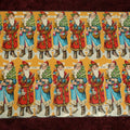 Lot 061 - Single Uncut Die Cut Scrapbooking Sheet With Santa Claus In Red And Blue, Holding Toys, Marked 1230, Made In Germany, Christmas