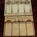 Lot 065 - Pair Of Unframed Hand Colored Family Register Lithographs, Family Of George C. Colby And Direxia P. Colby, And Leyman Newton And Lydia B. Newton