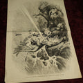 Lot 066 - Antique Harper's Weekly Magazine Print Clipping From March 25, 1876, Depicting Vultures, Skull, Political Cartoon, Belknap Crime And Corruption