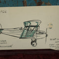 Lot 075 - Single Hand Drawn Sketch Of Airplane, Kreider Reisner "Challenger" With 90 H.P.Curtiss Ox-5 Engine, Dated 1926