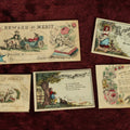 Lot 079 - Grouping Of Five Hand Colored Lithographed Rewards Of Merit, Late 19th Century