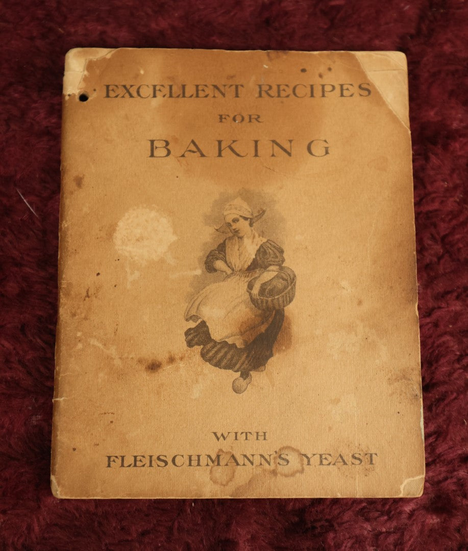 Lot 088 - Single Ephemera Booklet, "Excellent Recipes For Baking With Fleischmann's Yeast," Advertising Recipe Book, Copyright 1910