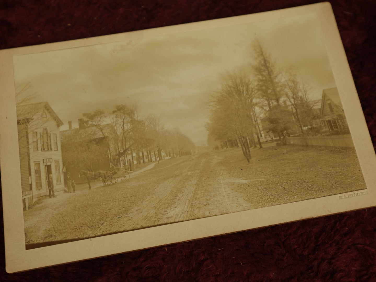 Lot 093 - Grouping Of Seven Boarded Photos Of Industrial And Railroad Buildings And Features, Railroad Bridge, Factories, Windmill, And More