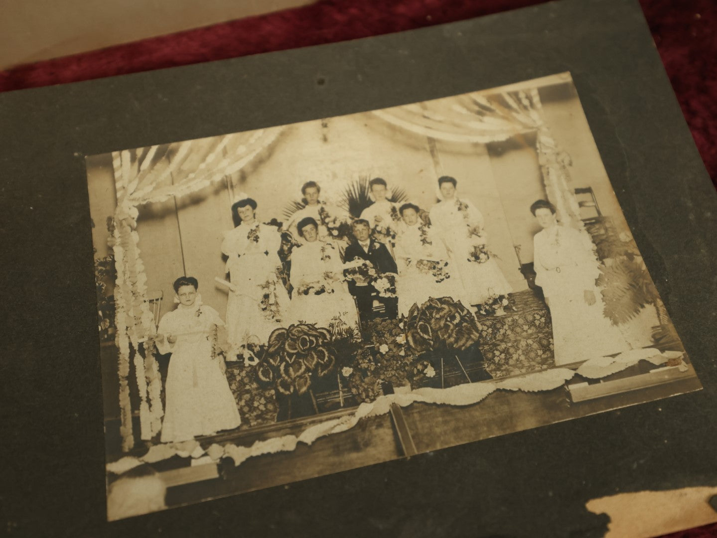 Lot 094 - Pair Of Boarded Photos, One Showing Women On A German American Parade Float, Other At Wedding