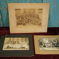 Lot 095 - Grouping Of Three Boarded Photos Of School Classes, Including College Graduates, And Youngsters